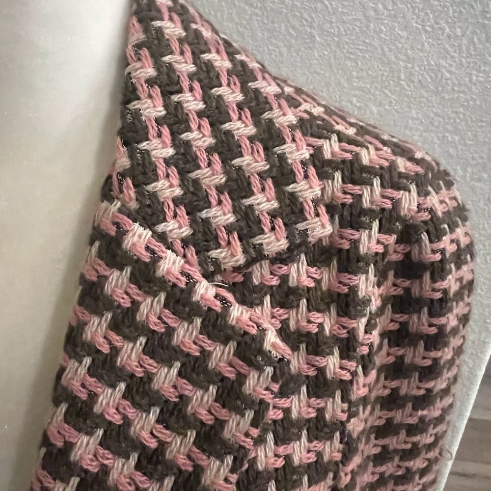 RUTH Retro Barbie Tweed Chanel Style Suit SET/ Pink Gray White / Size 2 - Picture 3 of 15